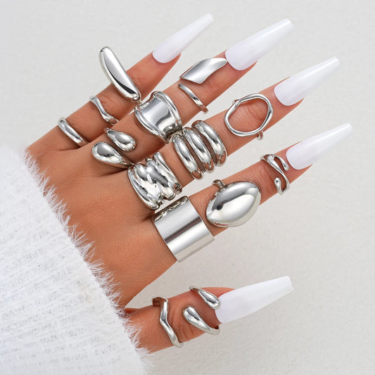 14 Piece Simple Luxury Ring Set