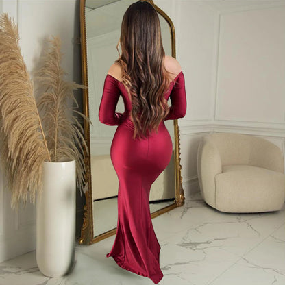 Birthday long evening fall party woman's dresses
