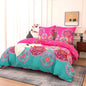 Boho Chic 3-Piece Comforter Set: Soft Luxury Bedding for All Seasons, Breathable Fluffy Floral Fantasy Bed Sets