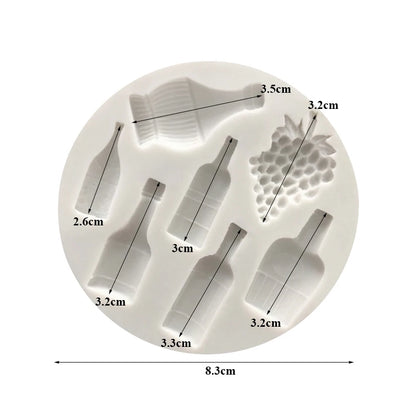Grapes Wine Shapes Silicone Fondant Cake Chocolate Candy Silicone Decorating Mold Tools