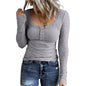 Women Long Sleeve Slim Fitted Top