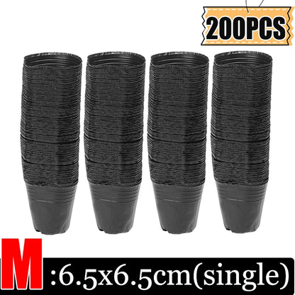 S/M/L/XL Black Seedling Nursery Pots Seed Starting Grow Bag Flower Plant Breathable Container Garden Vegetable Box Cuttings Tool