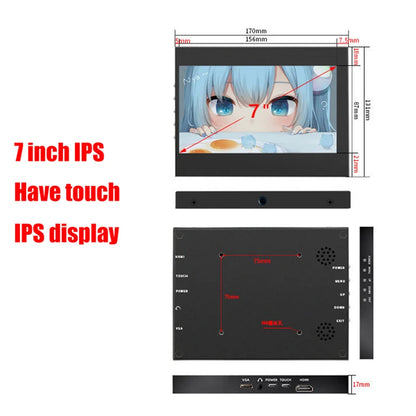 9.7 Inch 2K Touch Screen HDMI-compatible LCD for Raspberry Pi Orange Pi Windows PC Display with Cortical Case Portable Monitor