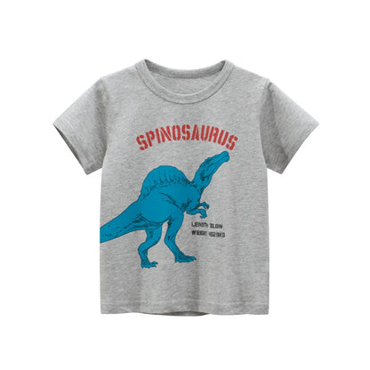 2-8 Years Summer Children Boys T-shirts Cartoon Printed Letter Baby Boy Short Sleeve Tops Kids T Shirts Toddler Clothes