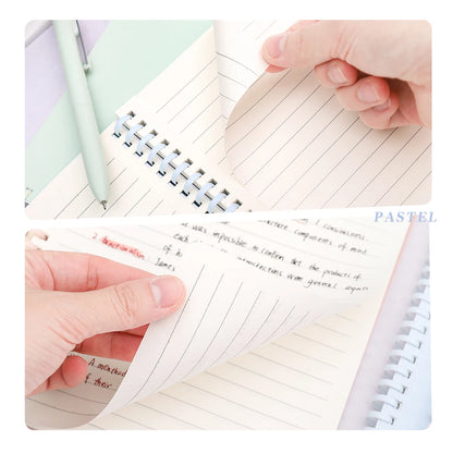 1 Pack Lined Ruled Spiral Paper Notebook 5.8 x 8.2 Inches College