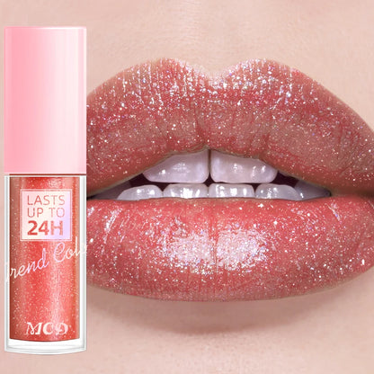 Glitter Lip Glaze Long Lasting Waterproof Liquid Lip Gloss Lipstick Makeup 18 Colors
