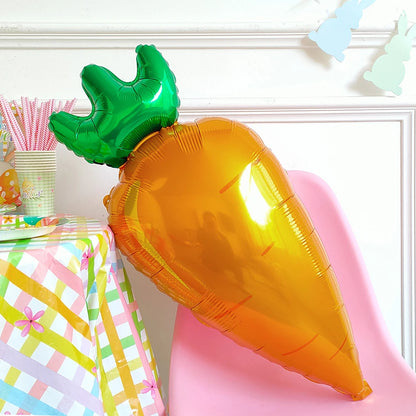 Easter Bunny & Chick Foil Balloon – Cute Standing Rabbit, Egg & Carrot Helium Balloon for Kids’ Party Decor