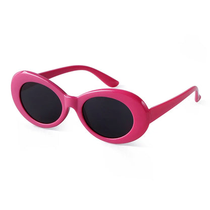 WHO CUTIE Vintage Small Oval Sunglasses Men Women Brand Designer 90S Retro White Leopard Frame Shades Sun Glasses OM524