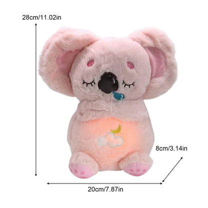 Breathing Koala Bear Baby Soothing Plush Toy Baby Children Soothing Music Sleeping Sound And Light Animal Doll Birthday Gifts