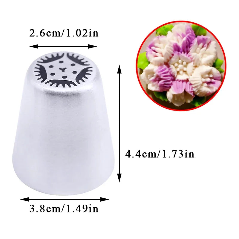 Russian Tulip Icing Nozzles – Flower Piping Tips for Cupcakes & Pastry Decorating
