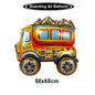 1pc Large Transportation Balloon Racing Balloon Fire Truck Ambulance School Bus Excavator Motorcycle Balloon for Boys Birthday
