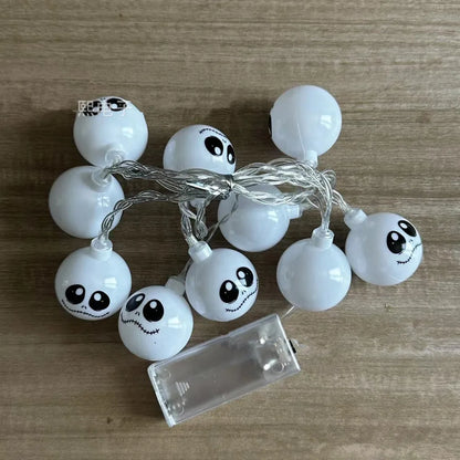 6m 40 LEDS Halloween Ghost String Lights LED Spooky Specter Fairy Lights Ghosts Battery Operated Party Indoor Decor 830