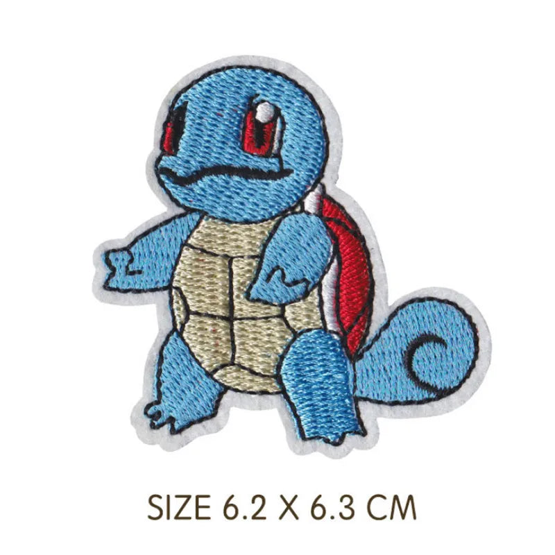 30‑Style Pokemon Embroidery Cloth Patches – Pikachu & Cartoon Iron‑On/Sew‑On Appliques for DIY Clothing