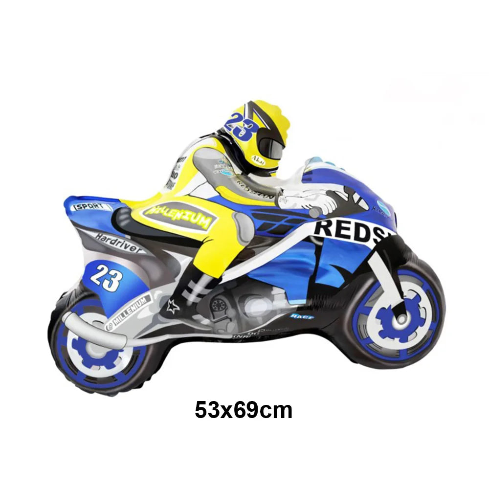 1pc Large Transportation Balloon Racing Balloon Fire Truck Ambulance School Bus Excavator Motorcycle Balloon for Boys Birthday