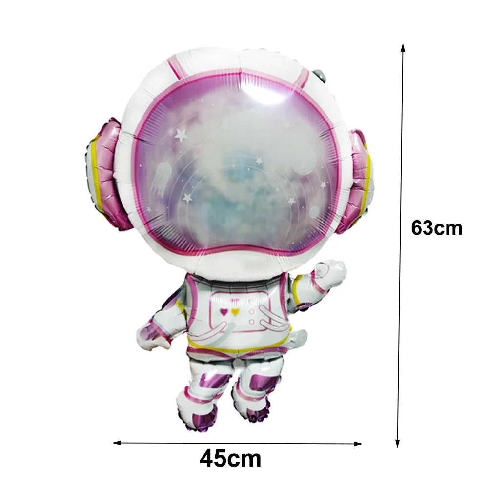 4D Standing Astronaut Spaceman Balloons Rocket Foil Balloons Kids Toys Baby Shower Outer Space Themed Birthday Party Decorations