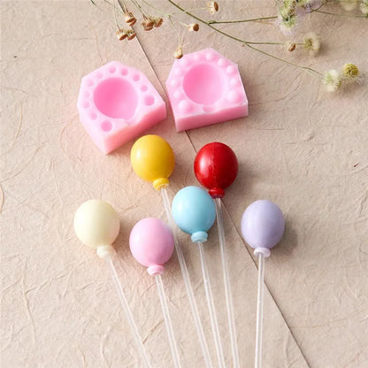 Mini 3D Oval Balloon Silicone Mold DIY Fondant Cake Decorating Tool Chocolate Gumpaste Resin Clay Candle Molds Bakewar