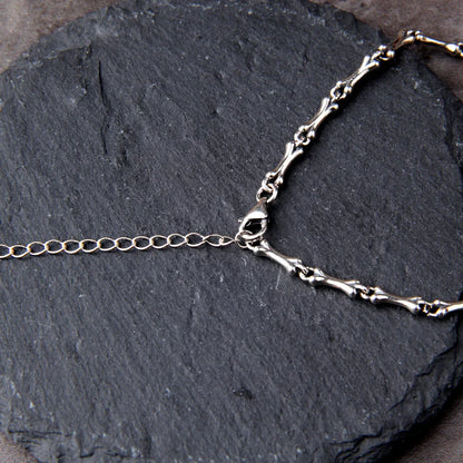 Vintage Gothic Punk Male Female S925 Sterling Silver Skull Chain Necklace for Men Women Jewelry Accessories