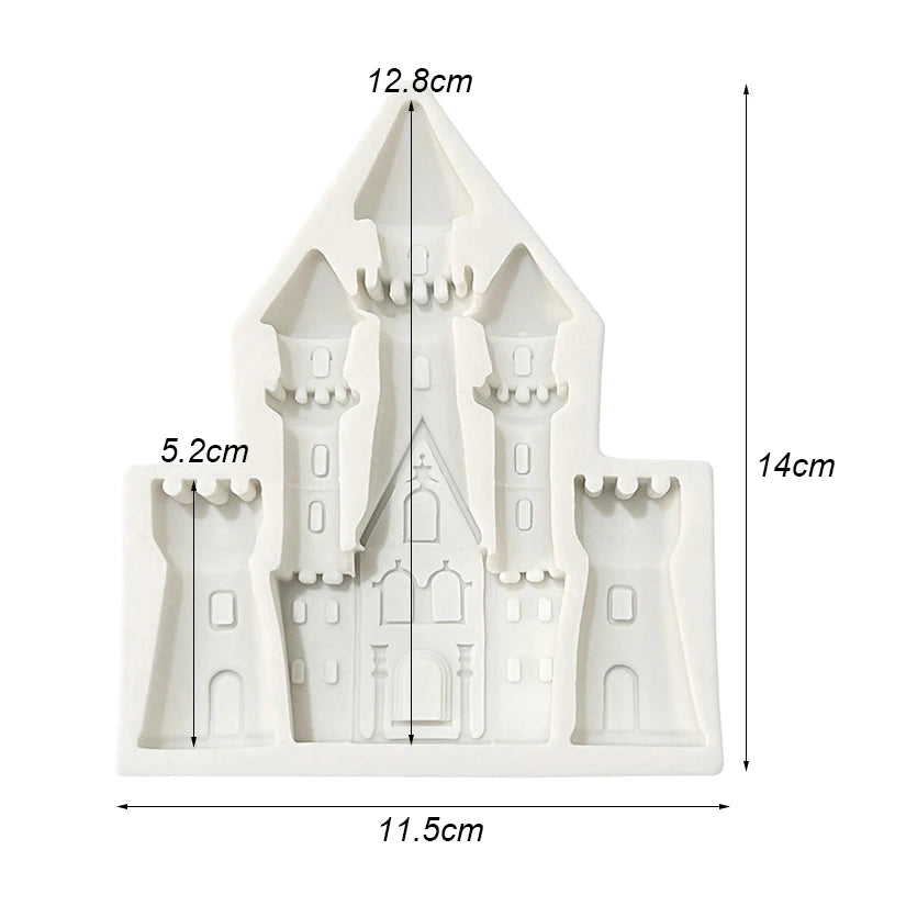 Castle Silicone Sugarcraft Mold Resin Tools Cupcake Baking Mould Fondant Cake Decorating Tools
