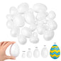 10-50pcs Easter Foam Egg White Styrofoam Fake Eggs Kids Painting Handmade Spring Easter Party Home Decoration DIY Wreath Craft