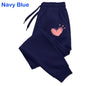 Women’s Heart Print Sweatpants – Casual Cotton Joggers