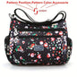 Floral Print Crossbody Bag, Trendy Nylon Shoulder Bag, Women's Multi Layer Messenger Bag For Travel