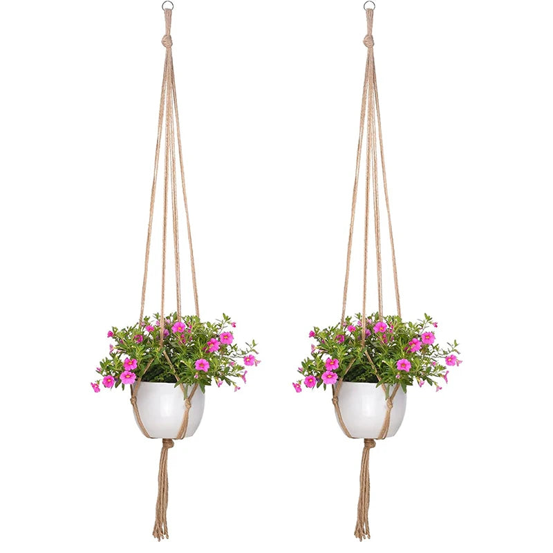 Hanging Plant Pot Hanging Basket Vases with Hook Creative Macrame Suspension Plant Planters for Hanging  Flower Pot Net