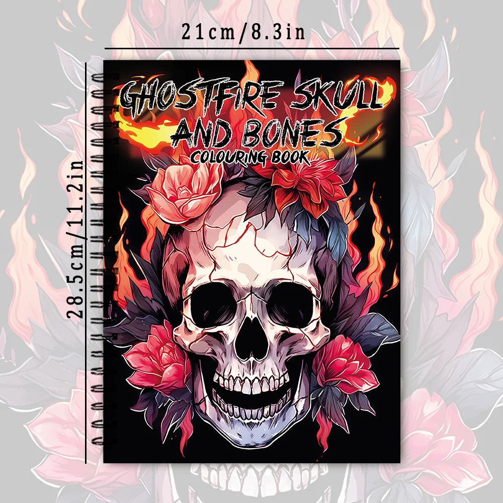 Adult Coloring Book -30 Sheet Spiral  Book, 11.2X 8.3Inch, 100Gsm Thick Paper