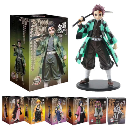 Anime Figure Kamado Tanjirou Nezuko Demon Slayer Figure Action Figures PVC Model Toys Zenitsu Figurine Inosuke Kimetsu No Yaiba