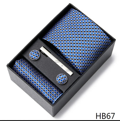 Men's  Tie Pocket Squares Necktie Box Set