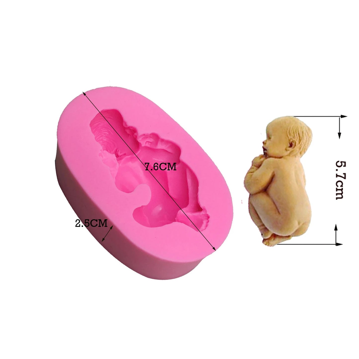 3D Sleep Baby Shape Cooking Tools Silicone Mold For Baking Kitchenware Chocolate Candy Jelly Fondant Cake Decorating