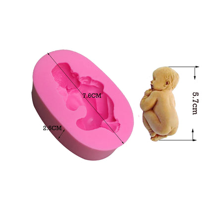 3D Sleep Baby Shape Cooking Tools Silicone Mold For Baking Kitchenware Chocolate Candy Jelly Fondant Cake Decorating