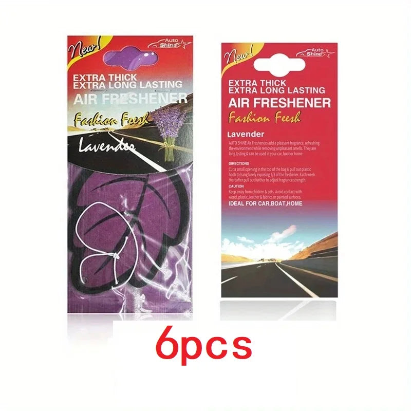 3-60 pieces Car Air Freshener, Natural Scented Tea Paper, Hanging Perfume Fragrance, Leaf Shape, Car Accessories, Interior.