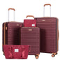 Luggage Sets 3-Piece Suitcases with Double Spinner Wheel ABS Hard Case Luggage with TSA Lock