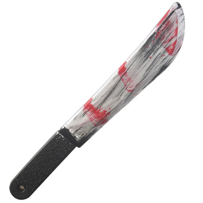 Halloween Bloody Knife DIY Party Decoration Sharp Plastic Toy Simulation Kitchen Knife Tricky Props Curved Knife Halloween Props