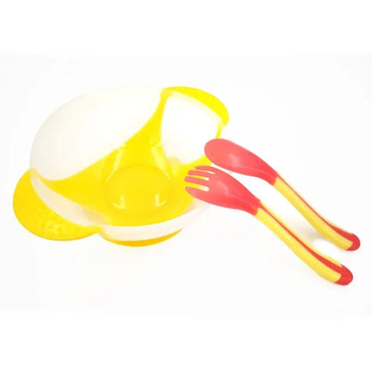 Baby Bowl Set Training Bowl Spoon Tableware Set Dinner Bowl Learning Dishes with Suction Cup Children Training Dinnerware