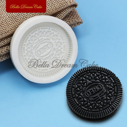 3D Mini Cream‑Filled Cookie Silicone Mold – Biscuit, Fondant & Chocolate DIY Baking Tool