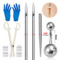 Body Piercing Kit – Surgical Steel Tapers, Needles & Tools for Lip, Nose, Tongue, Cartilage & Navel