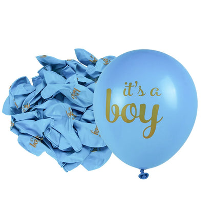 10pcs Oh Baby Printed Latex Balloons It is A Boy Girl Balloon Birthday Party Baby Shower Decoration Boy Girl Gender Reveal decor