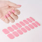 16‑Piece Semi‑Cured Gel Nail Wrap Set – French Pure Color UV Gel Polish Strips, Long‑Wear Nail Extension Decals