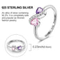 Rings Original 925 Sterling Silver Rings Simple Zircon Heart Ring For Wedding Valentine's Day Women Ring Jewelry Gift