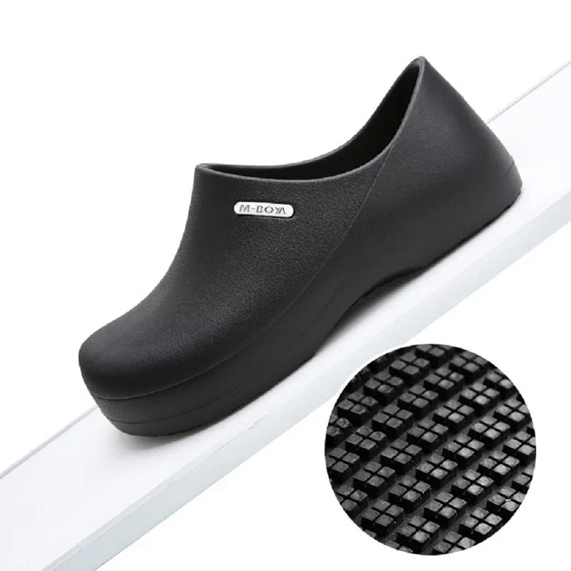 High Quality White Chef Shoes for Men Hotel Restaurant Kitchen Waterproof Work Shoes Catering Anti-Slip EVA Cook Waiter Shoess