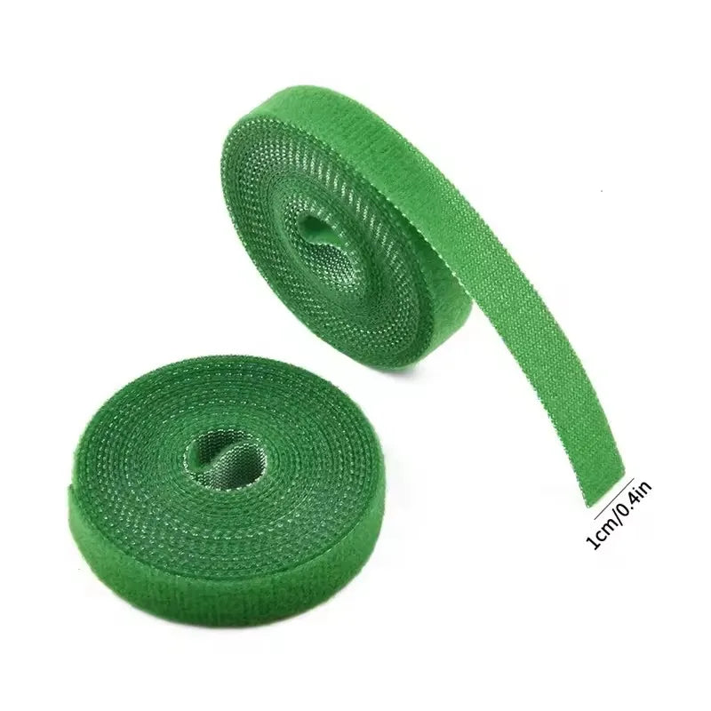 3 Rolls Green Garden Twine Plant Ties Nylon Plant Bandage 3 Meters Garden Hook Loop Bamboo Cane Wrap Support Garden Accessories
