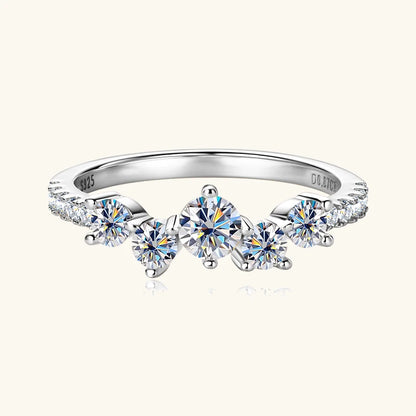 925 Ring Cluster Moissanite Sterling Silver Wedding Engagement Finger Rings Fashion Band for Women Fine Jewelry 925