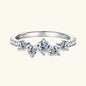 925 Ring Cluster Moissanite Sterling Silver Wedding Engagement Finger Rings Fashion Band for Women Fine Jewelry 925