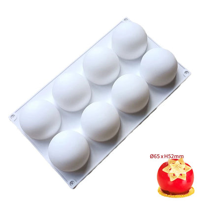3D Sphere Silicone Mold For Mousse Cake Baking Ball Shape French Dessert Chocolate Truffle Pastry Tools Kitchen Accessories Item