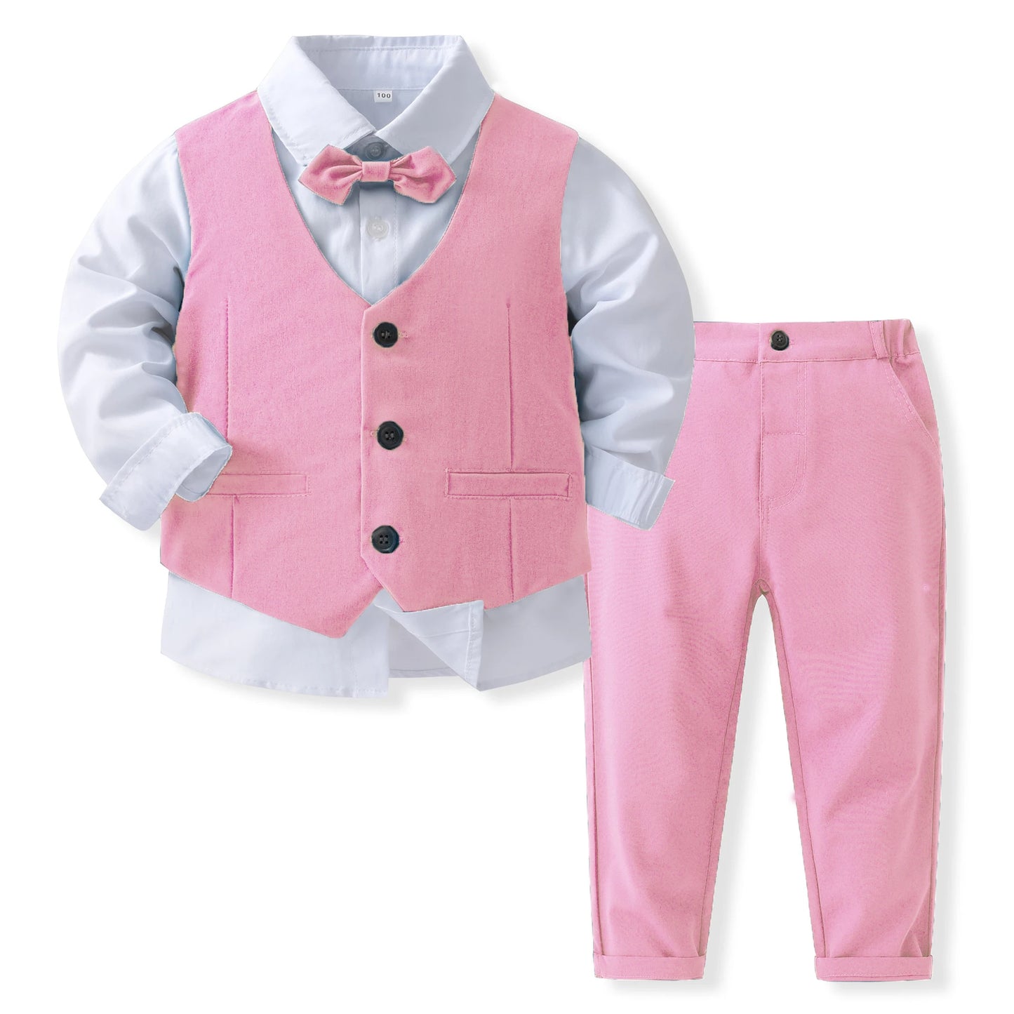Boy Set Solid Vest Suit