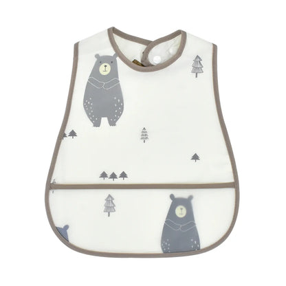 Adjustable Baby Bibs Waterproof Pocket Lunch Feeding Bibs