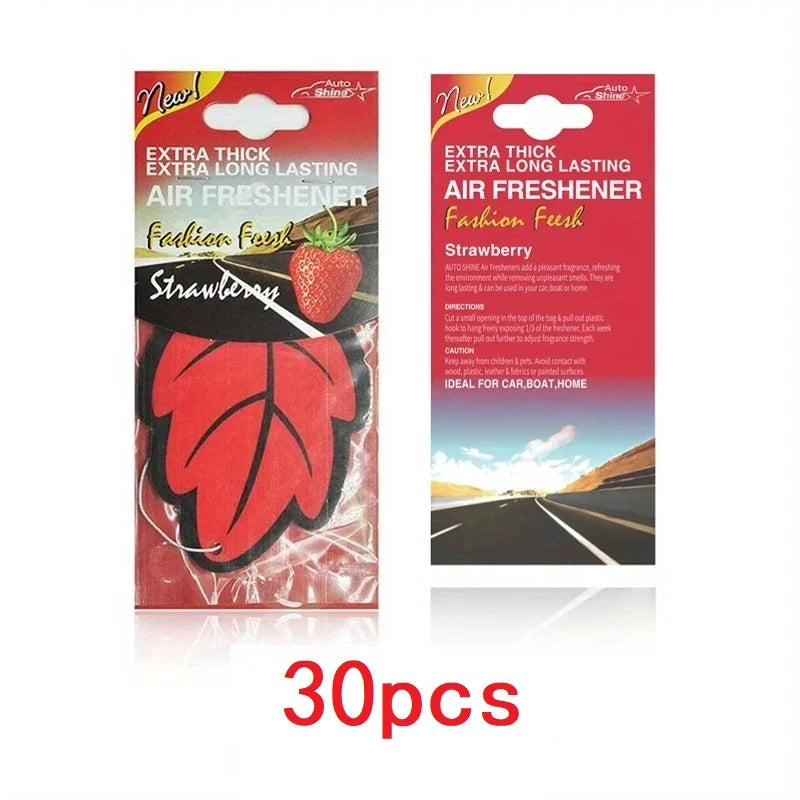3-60 pieces Car Air Freshener, Natural Scented Tea Paper, Hanging Perfume Fragrance, Leaf Shape, Car Accessories, Interior.