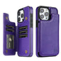 Magnetic Wallet Case for iPhone – Solid‑Color Leather Cover with Double Buckle, RFID‑Blocking Card Holder (iPhone 15/14/13/12/11, XR, XS, SE2, 8, 7)
