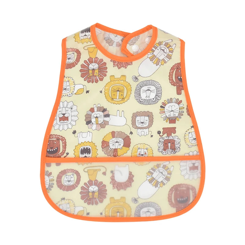 Adjustable Baby Bibs Waterproof Pocket Lunch Feeding Bibs